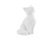 Figurka Origami lis polyresin small matt biały