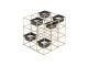 Świecznik na Tea light Structure iron square złoty