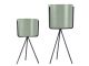 Doniczka zestaw Pedestal iron green PT