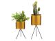 Doniczka set Pedestal iron ochre żółty
