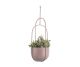 Doniczka wisząca Spatial oval wykonana z metalu faded pink Present Time