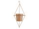 Doniczka do powieszenia pot Spatial diamond iron caramel br.