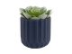 Doniczka Stripes cement large granatowy PT