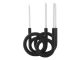 Candle holder Rings polyresin black Present Time