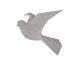 Wall hanger origami bird szary PT