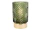 Votive LED Zig Zag glass dark zielony PT