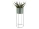 Plant pot set Essence round iron jungle green