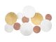 Dekoracja scienna PT Circles pink bialy gold 