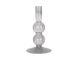 Candle holder Swirl Bubbles glass black