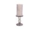 Candle holder Glass Art glass black medium