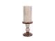 Candle holder Glass Art glass chocolate brown med