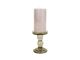 Candle holder Glass Art glass moss green medium