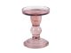 Candle holder Glass Art glass medium faded pink