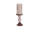 Candle holder Glass Art glass chocolate brown larg