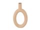 Vase Ring oval high polyresin sand brown
