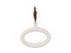 Vase Ring oval wide polyresin ivory