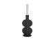Candle holder Double Bubble polyresin black