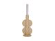 Candle holder Double Bubble polyresin sand brown