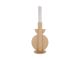 Candle holder Bubble polyresin sand brown