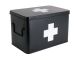 Medicine storage box large metal matt black Present Time