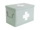 Medicine storage box large metal matt grayed jade Present Time