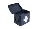 Medicine storage box medium metal matt dark blue Present Time