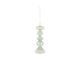 Candle holder Totem glass large jungle green