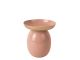 Pillar candle holder Mila small iron enamel faded pink