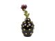 Wazon Golden Flowers emalia czarna Present Time