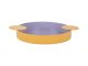 Tray Double Funky medium soft purple w. bright yellow