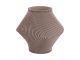 Vase Twisted Rib warm grey