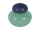 Vase Nuevo Dulce small soft blue w. dark blue lid