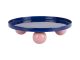 Niebieski Taca Double Funky round large w. soft różowy Present Time
