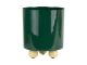 Zielony Roślina dekoracyjna pot Double Funky medium retro w. soft żółty Present Time